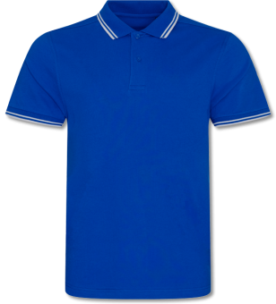 Stretch Kontrast Poloshirt  royal blue / white | S